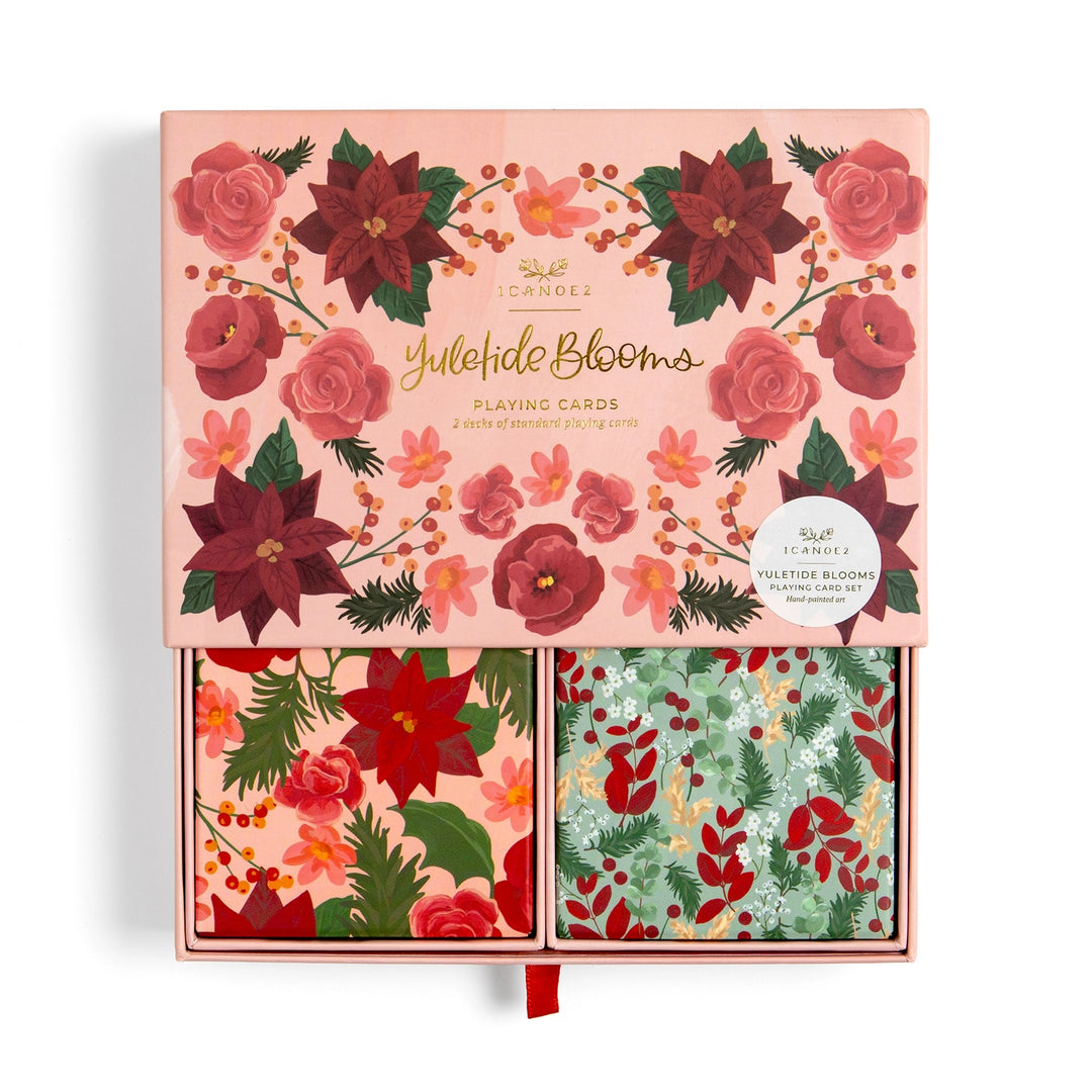 Yuletide Blooms Holiday Set of 2 Playing Card Decks