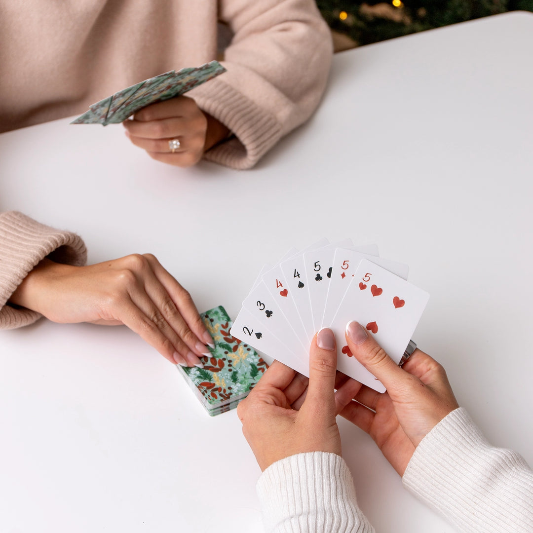 Yuletide Blooms Holiday Set of 2 Playing Card Decks