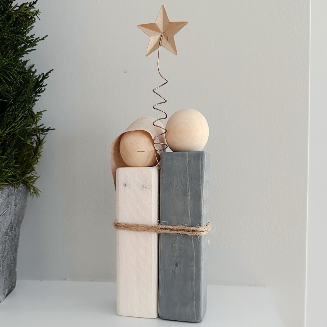 Simple Wooden Nativity Set