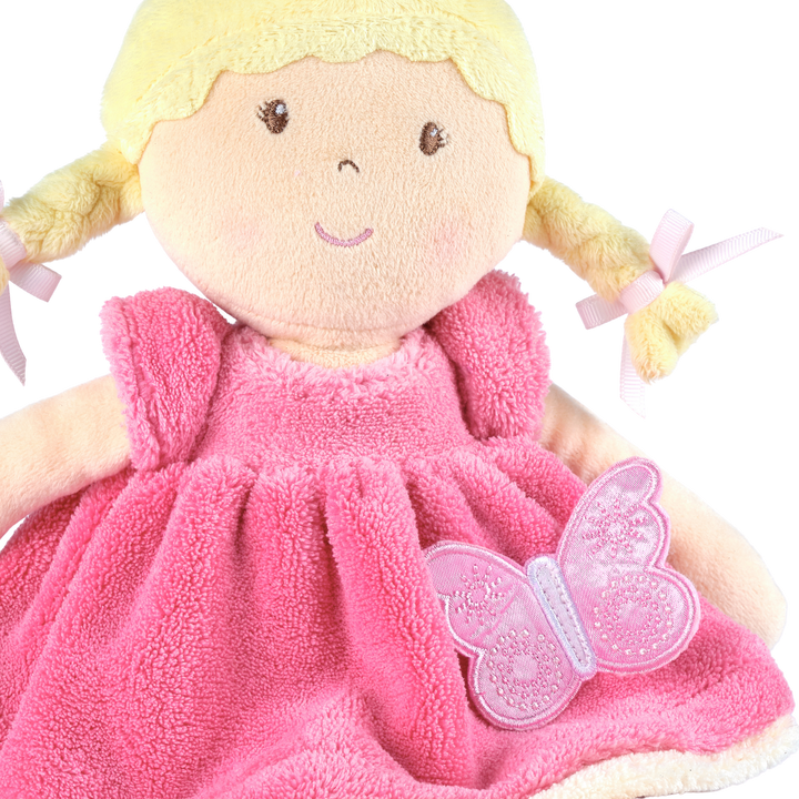 Ria Blonde Hair with Pink and White Dress