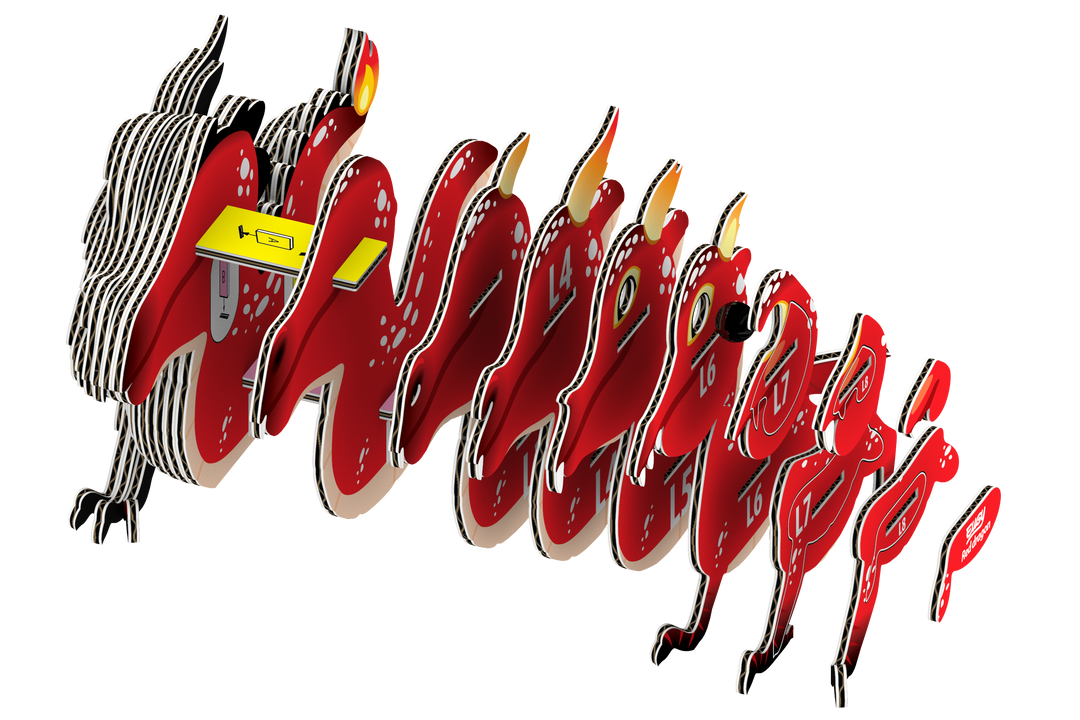 Red Dragon 3D Puzzle