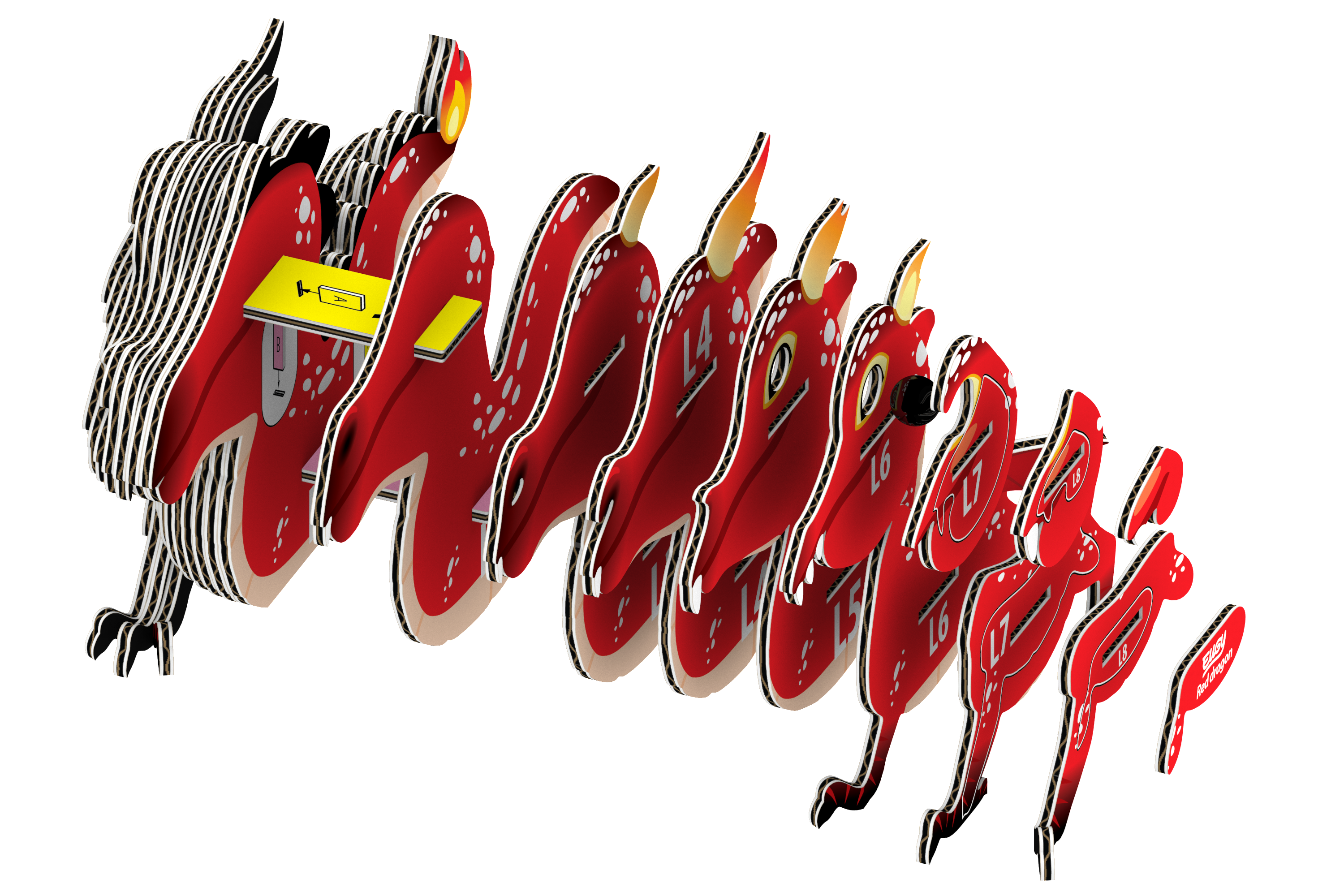 Red Dragon 3D Puzzle