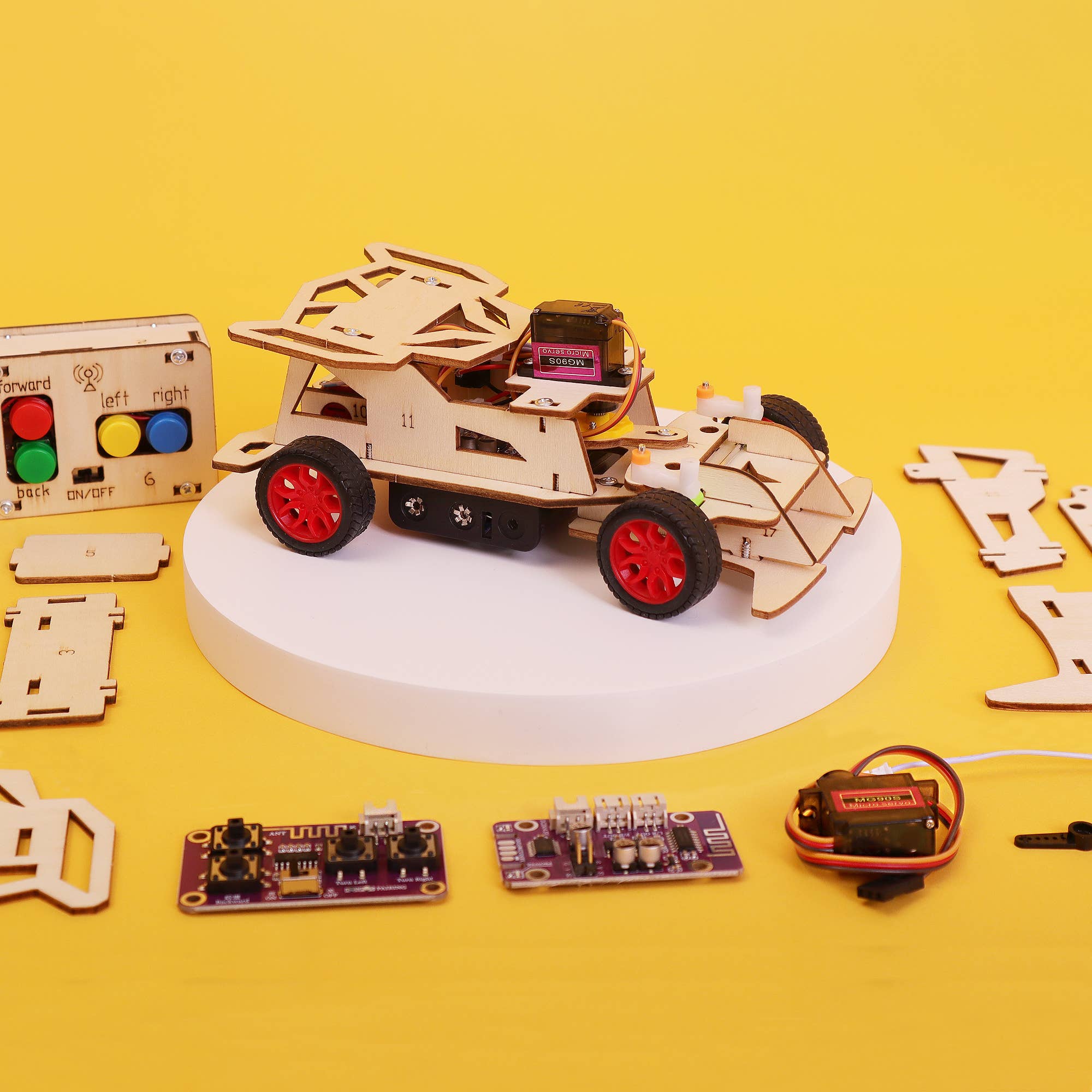 Steering Remote Controlled Car DIY Kit, STEM Toy