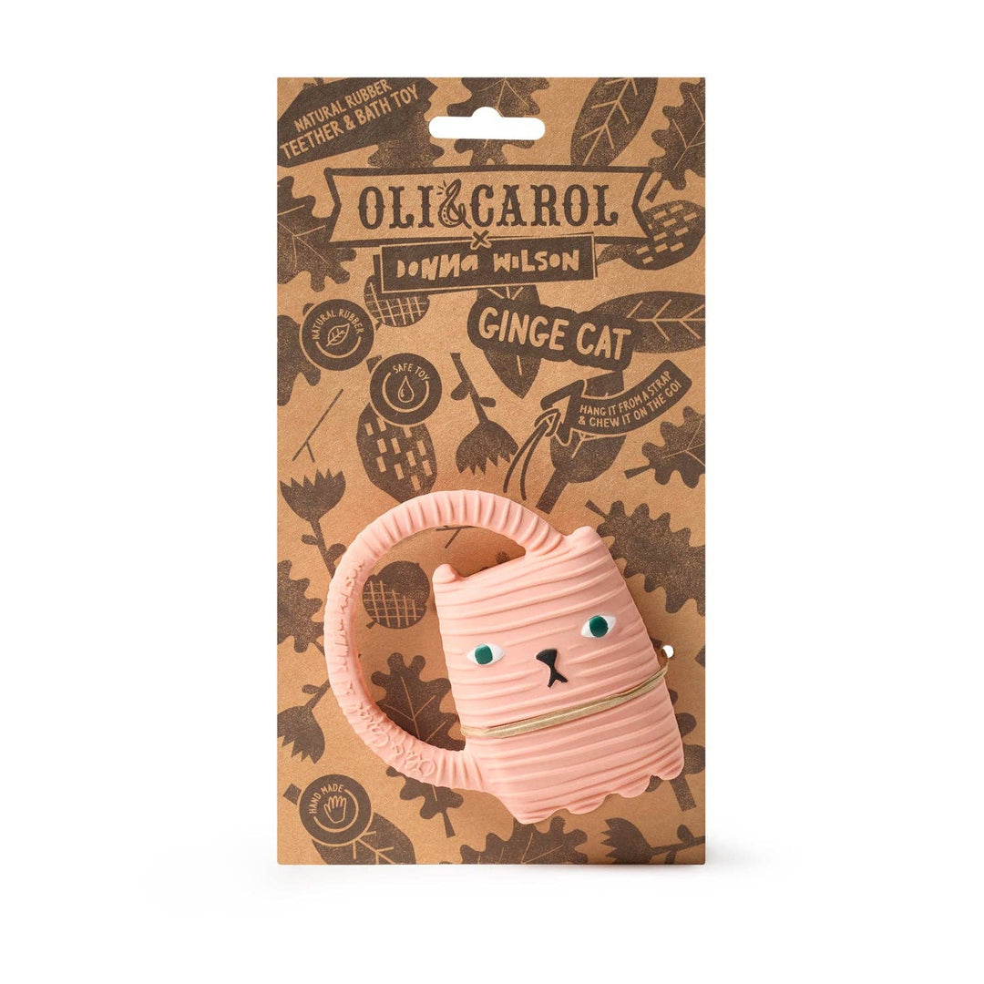 Ginge Cat - Natural Rubber Baby Teether & Bath Toy
