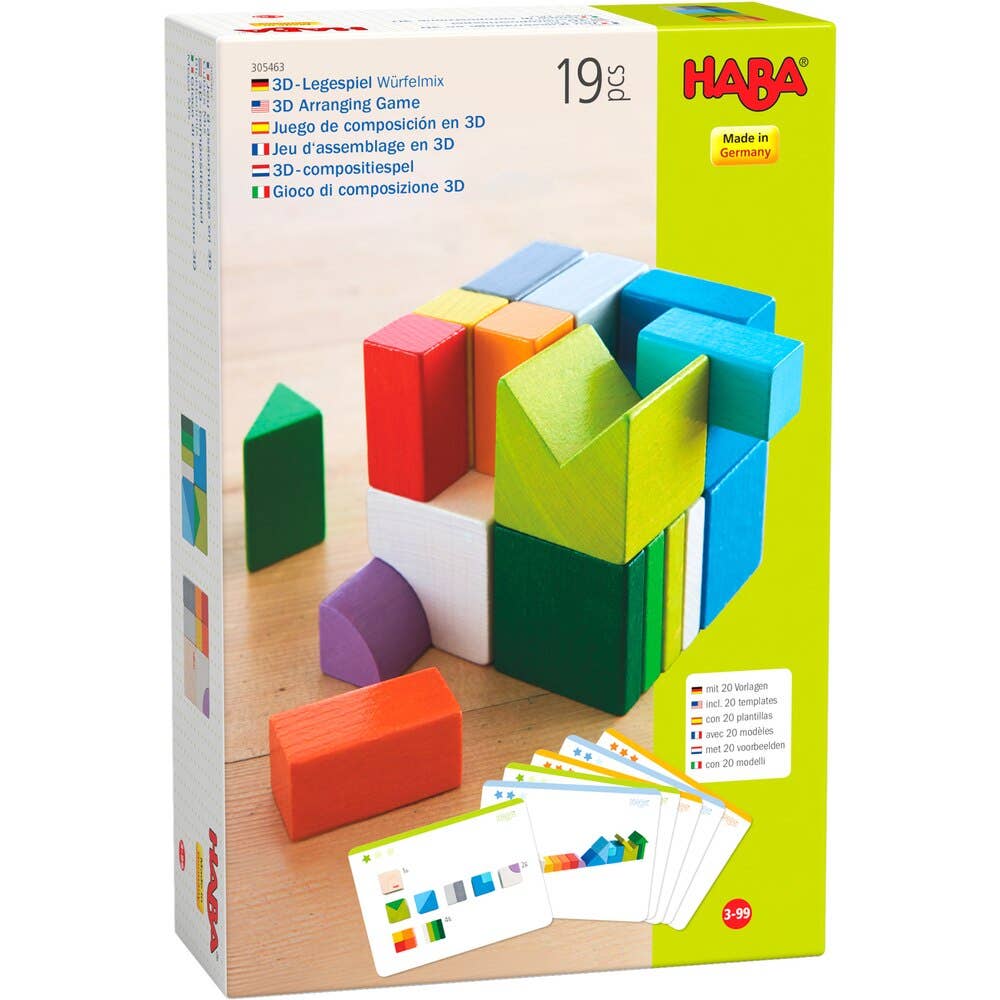 Chromatix 3D Wooden Blocks - Colorful STEM Creative Play Set