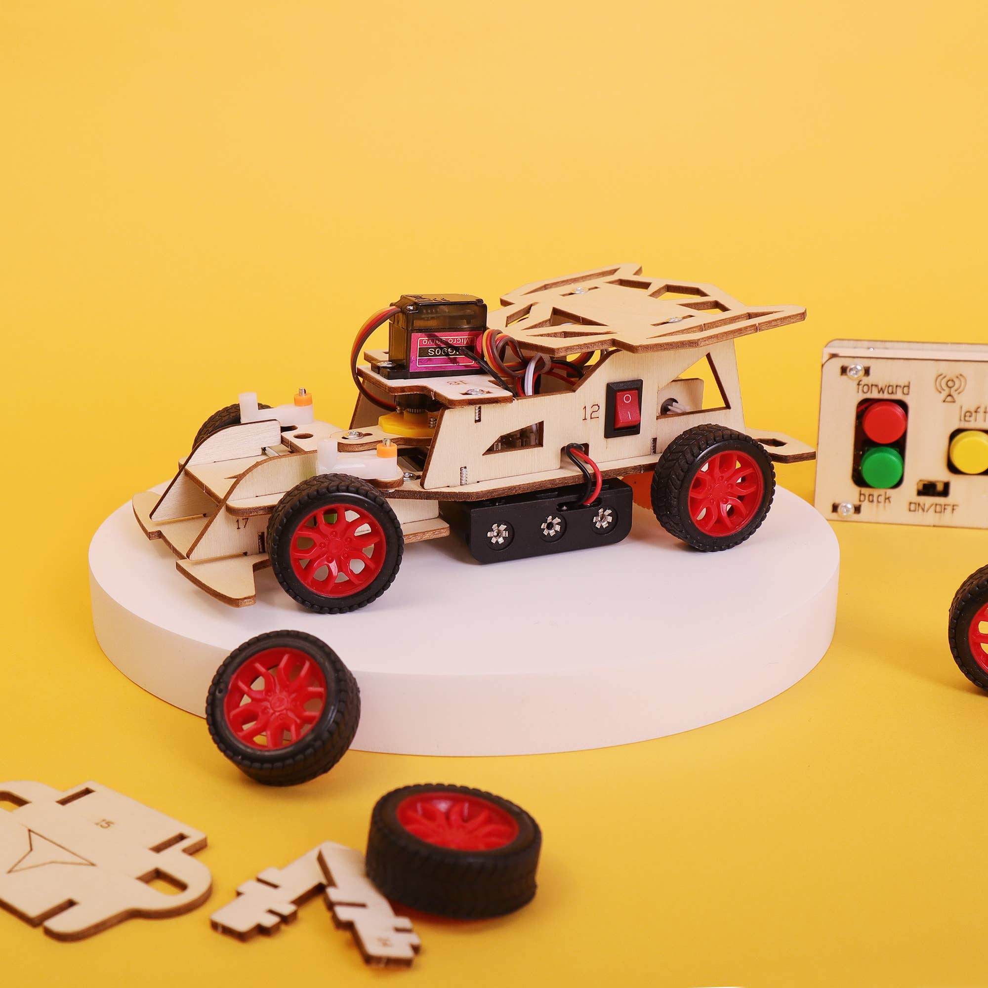 Steering Remote Controlled Car DIY Kit, STEM Toy