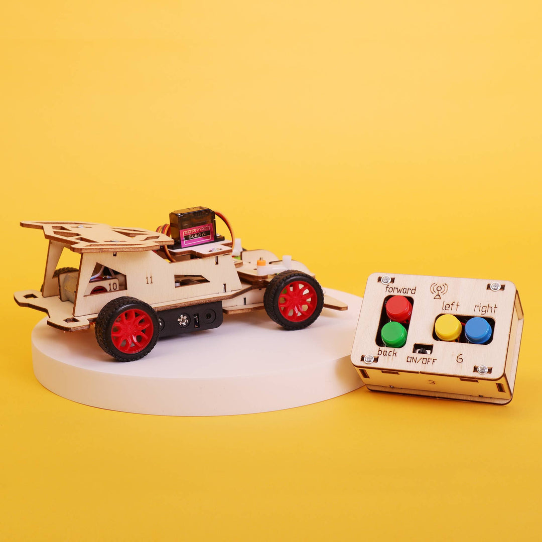 Steering Remote Controlled Car DIY Kit, STEM Toy