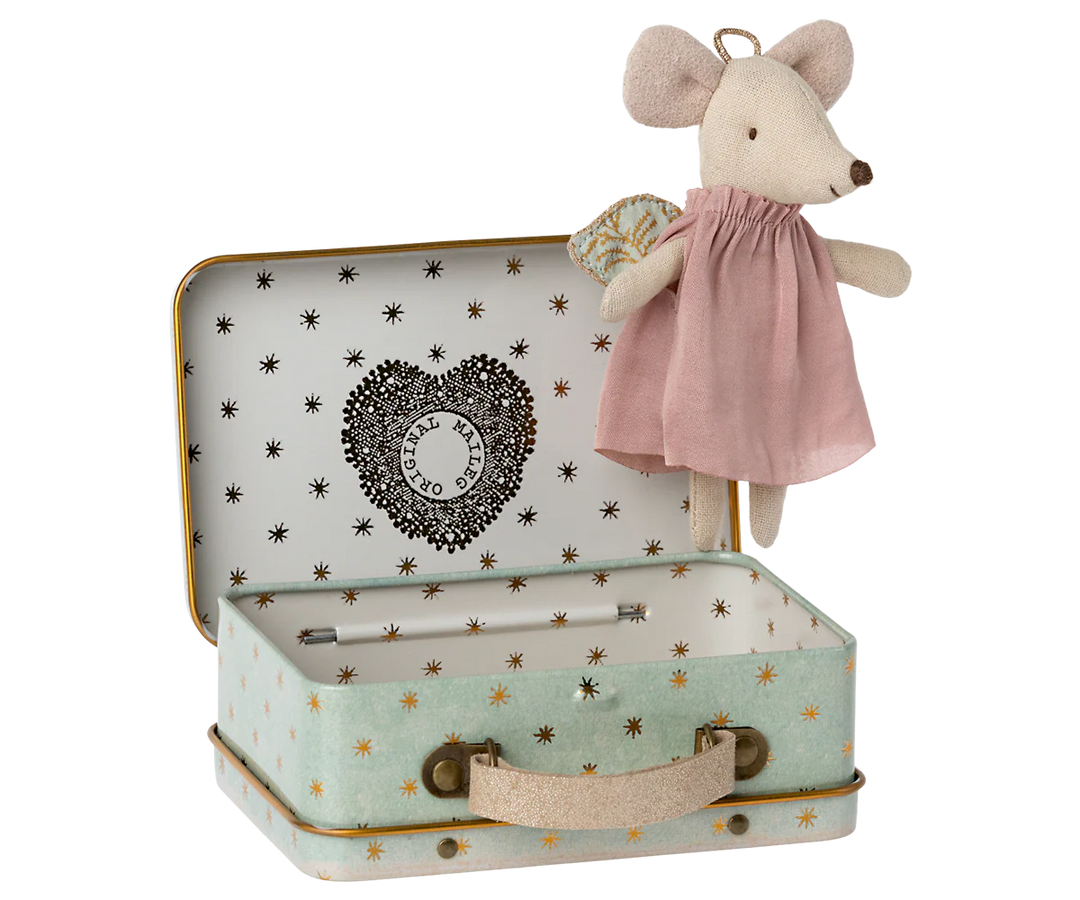 Angel Mouse in Suitcase - Little Sister