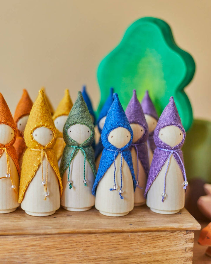 Wooden Gnome Set of 6 - Rainbow