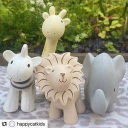 Lion Natural Organic Rubber Rattle, Teether &amp; Bath Toy
