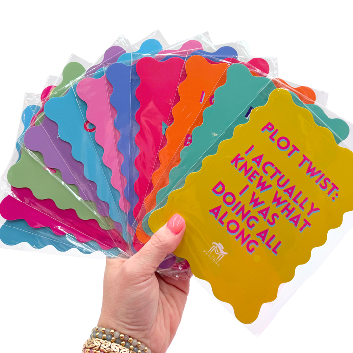 MAHJONG SHUFFLE CARD  |  Scalloped Edges &amp; Bright Colors