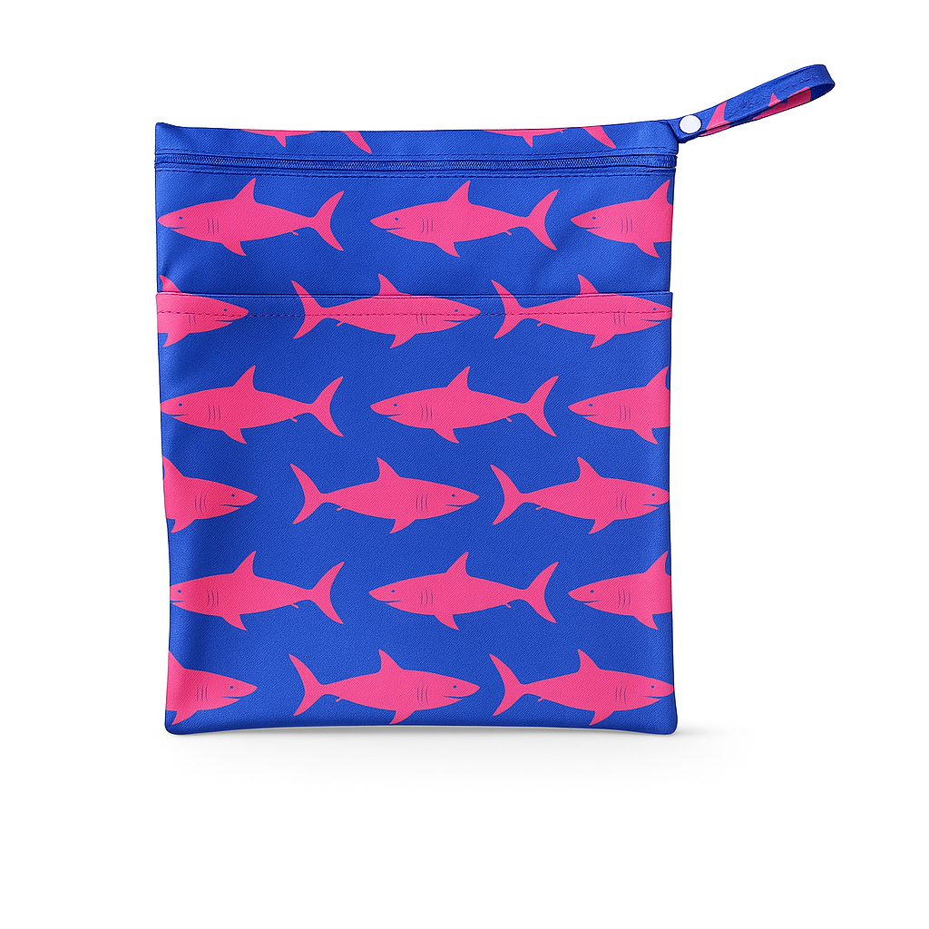 Pink Sharks Wet Bag