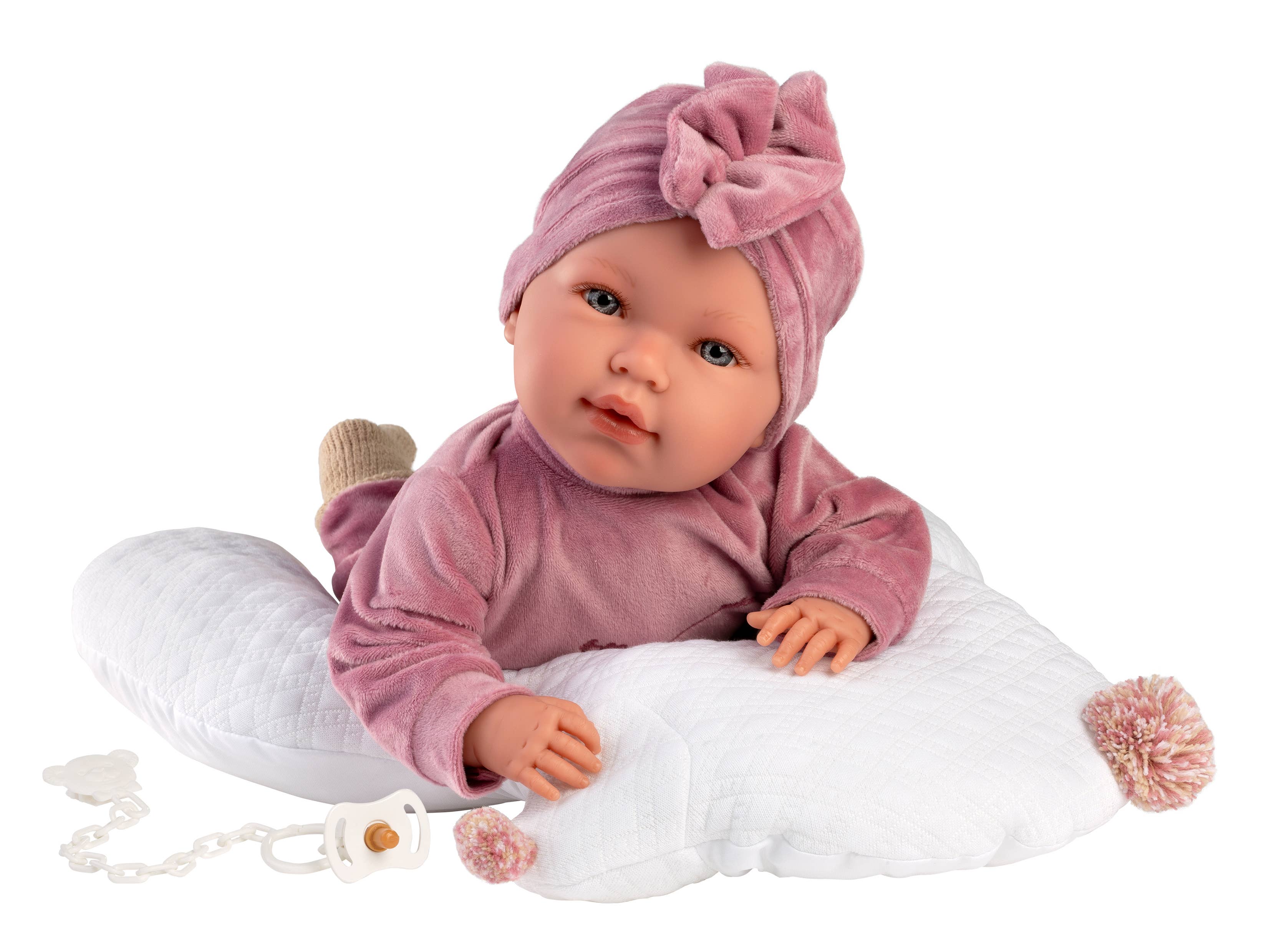 16.5" Articulated Newborn Doll Addison with Cushion