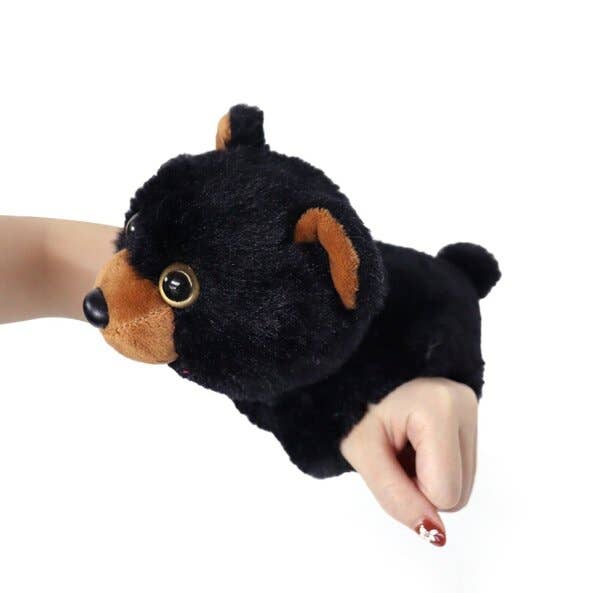 Slapstix Black Bear Plush Slap Bracelet