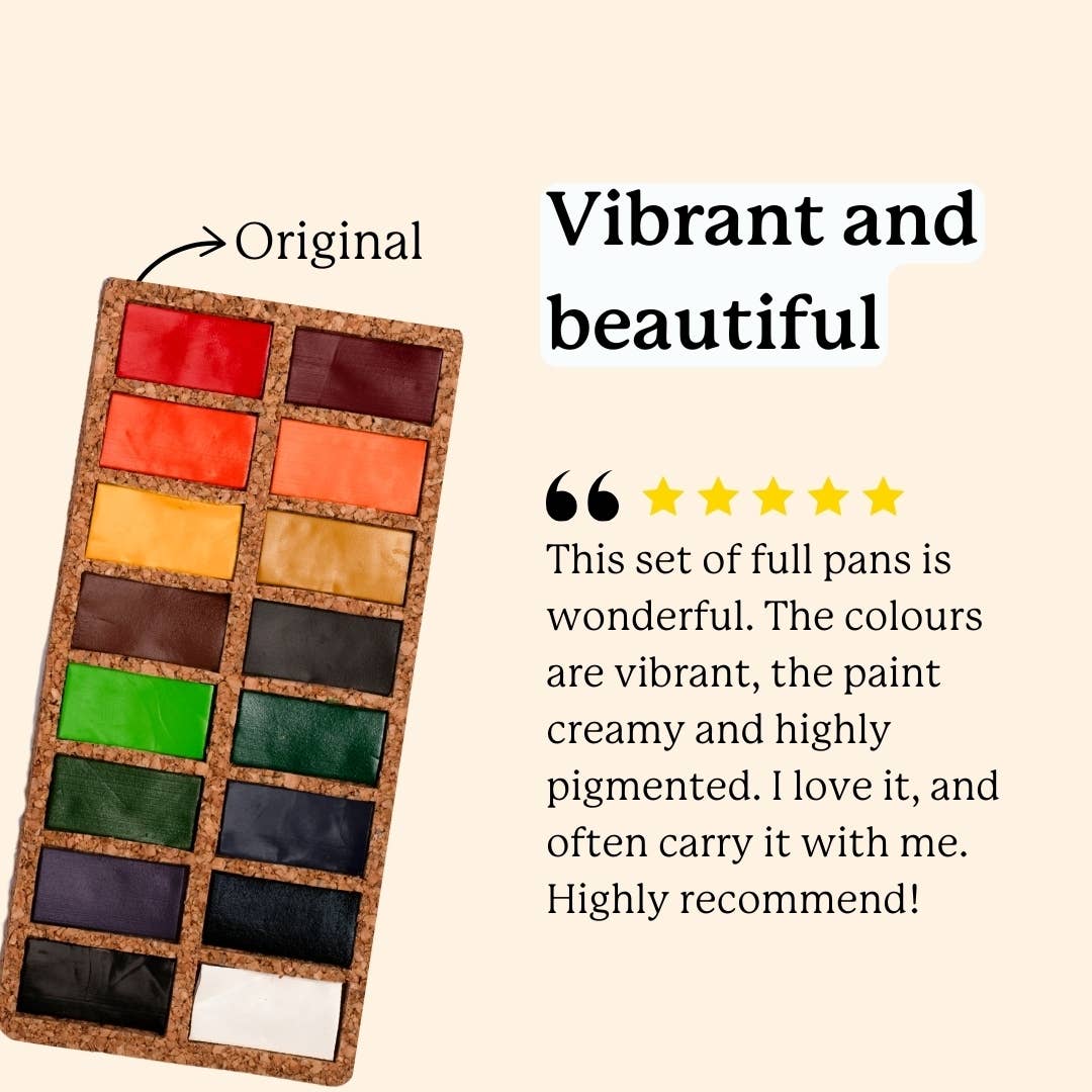 Original Watercolor Pans Set - 16 watercolors