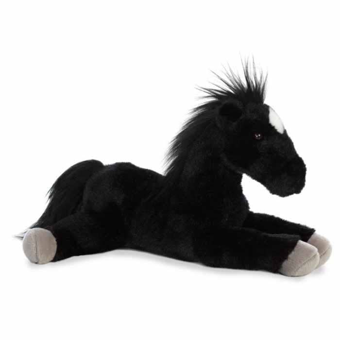 Black Horse Flopsie Stuffed Animal "Blackjack"