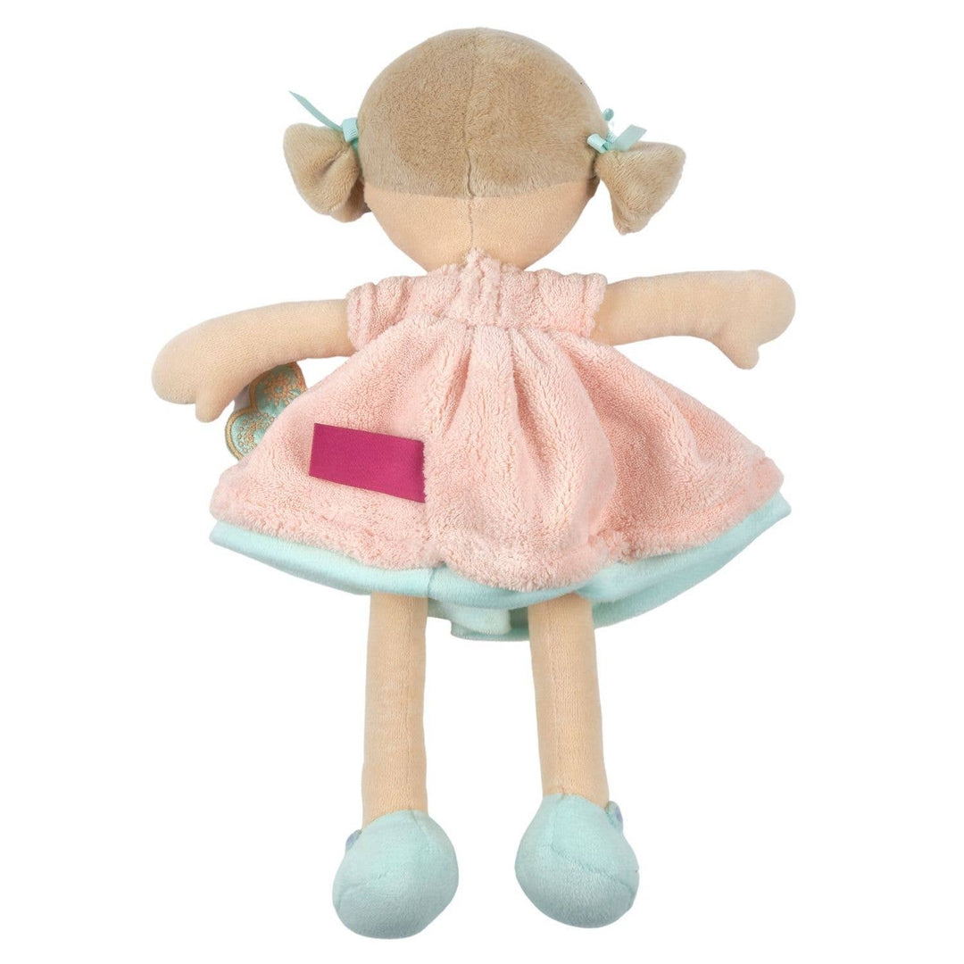 Pia Light Brown Hair with Peach & Blue Dress