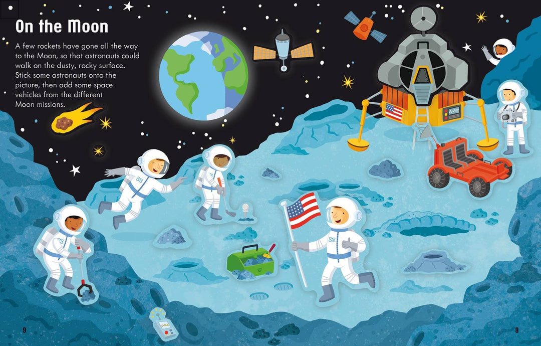 First Sticker Book Space by Usborne