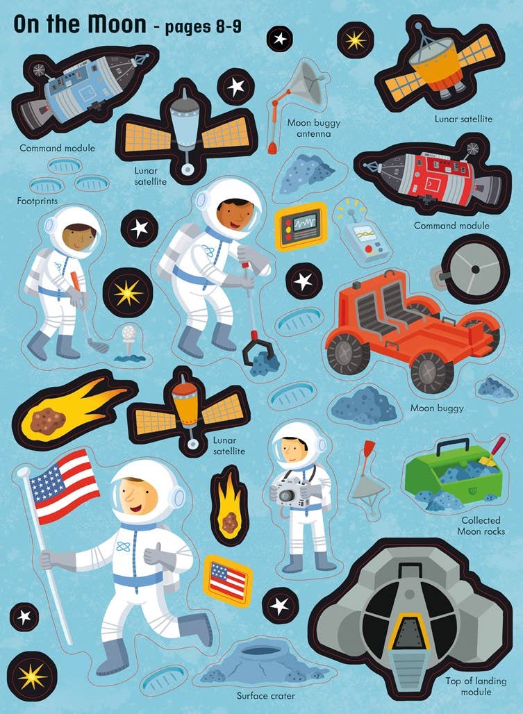 First Sticker Book Space by Usborne