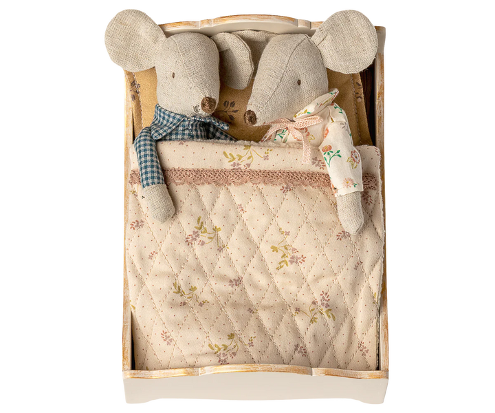 Maileg Bed, Mouse – Off White