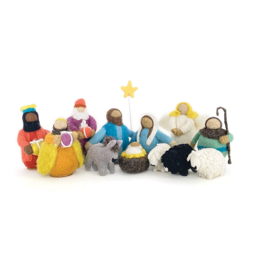 Felt Nativity, classic 12-Piece Set