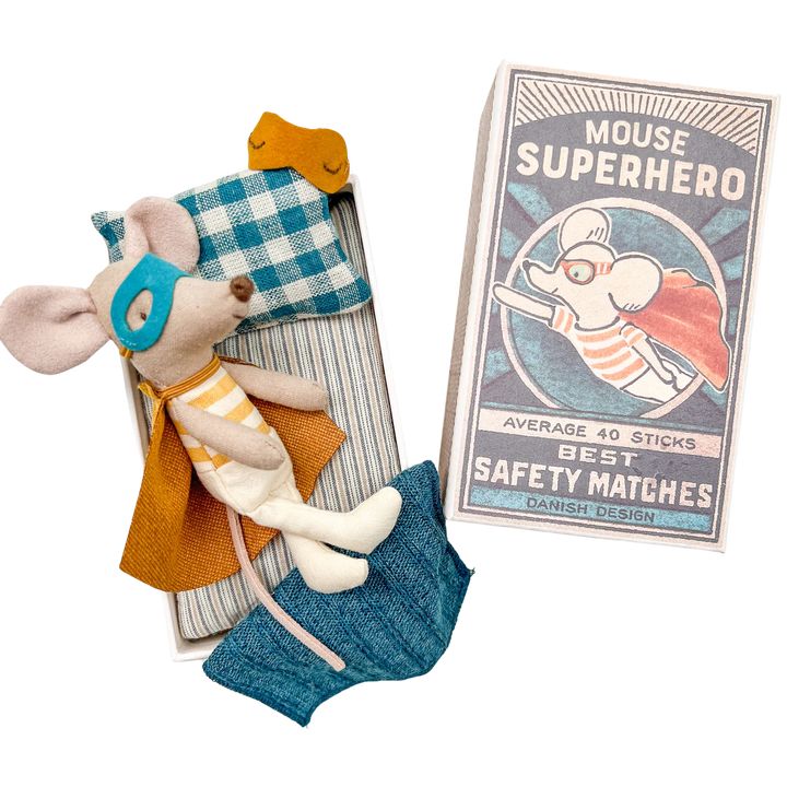 Maileg Super Hero Little Brother Mouse