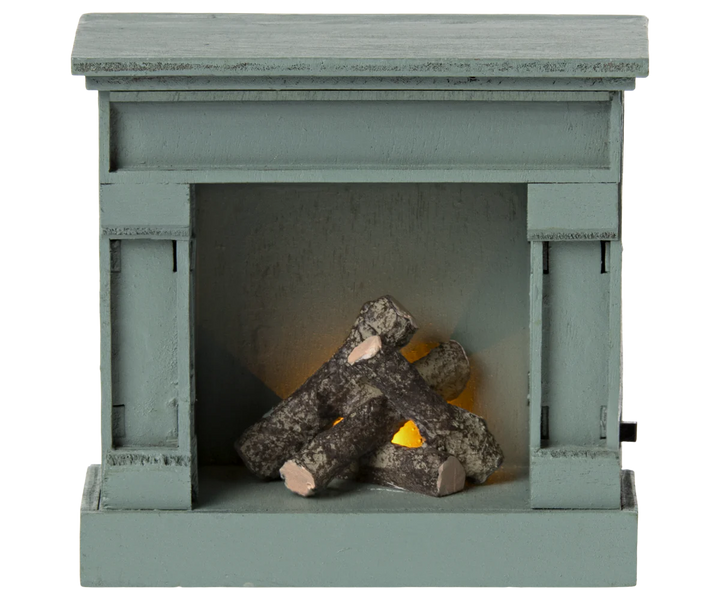 Maileg Mouse Fireplace - Blue