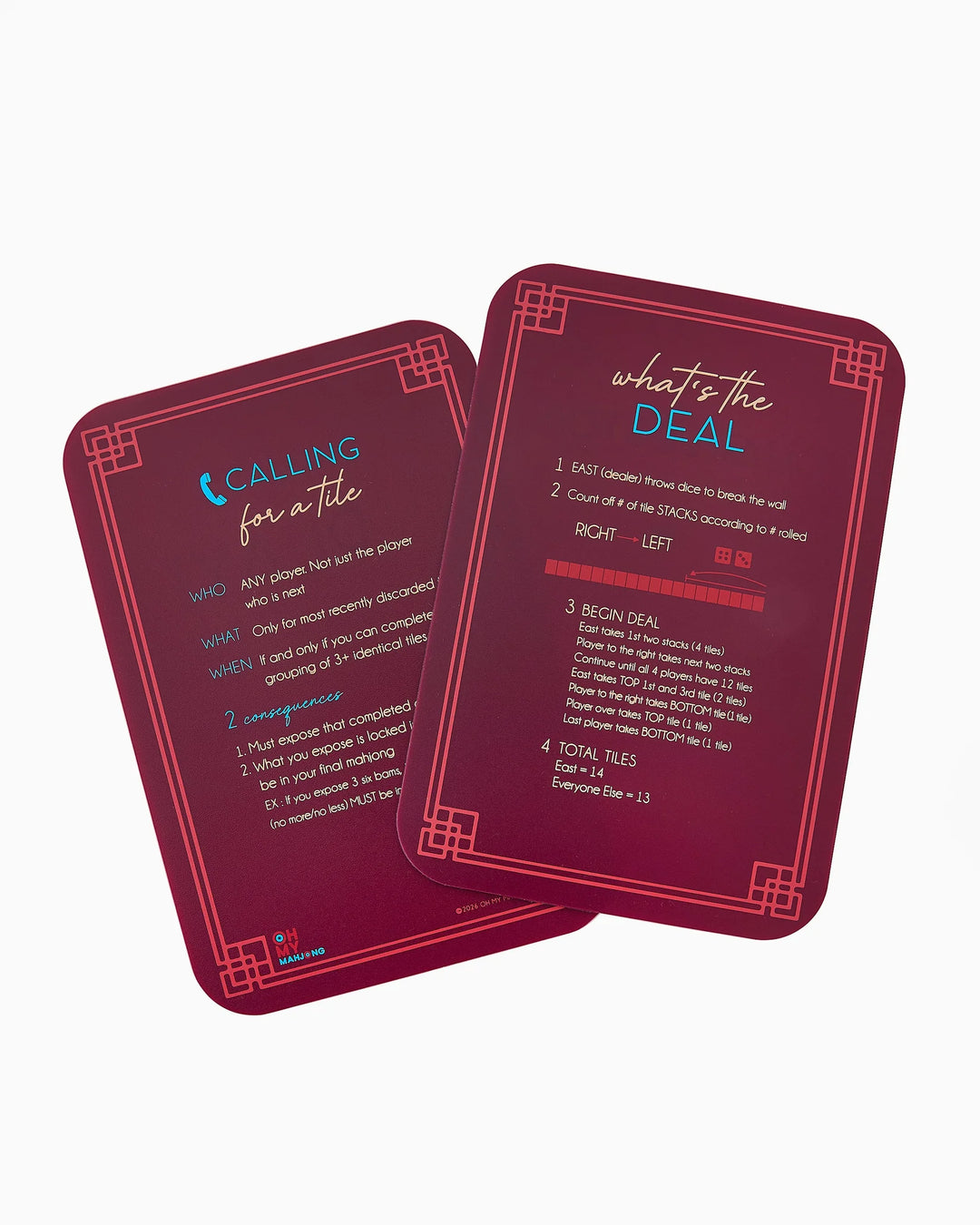 Burgundy Mahjong Tile Shufflers