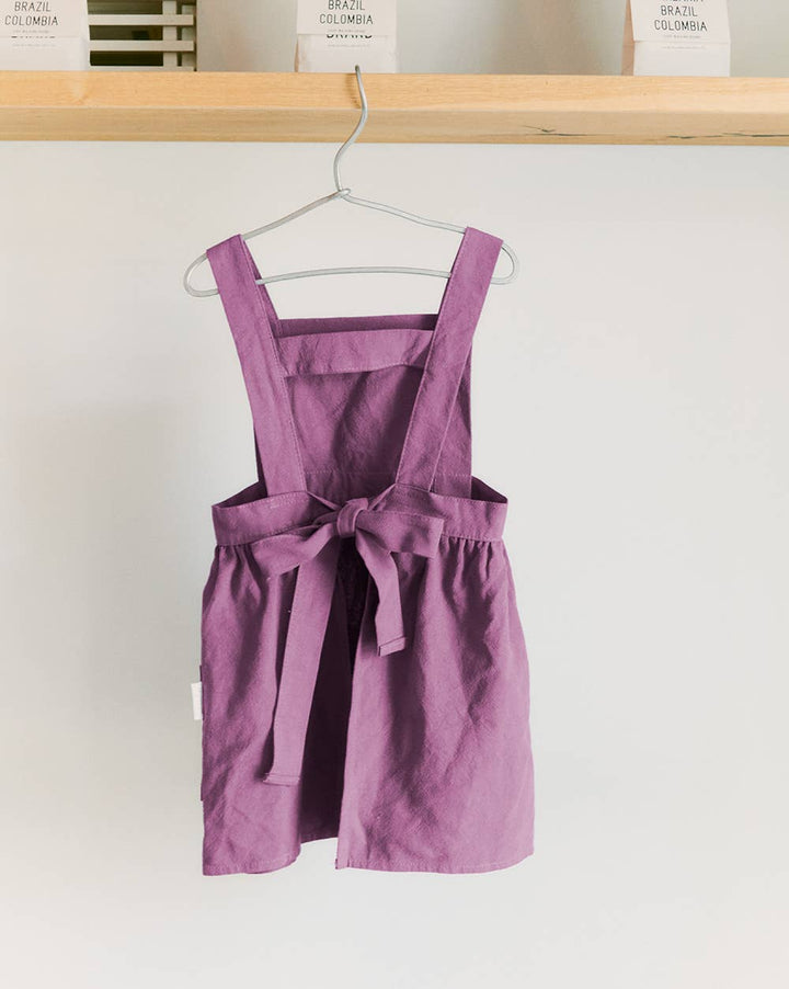 Pinafore Apron Dress - Plum