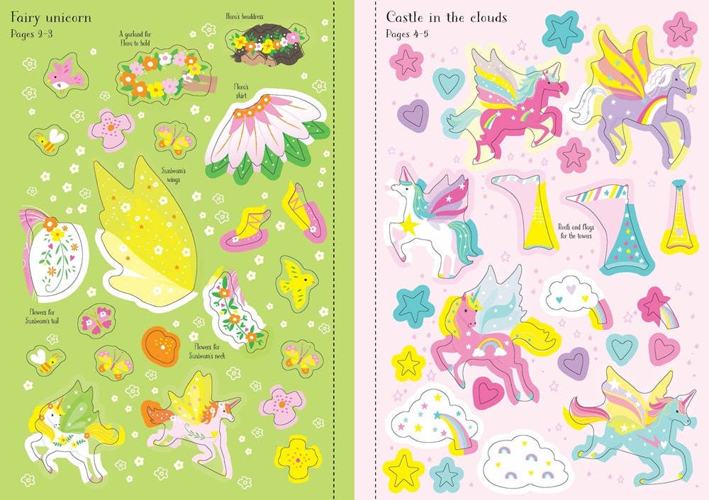 Little Sticker Dolly Dressing Unicorns: Usborne