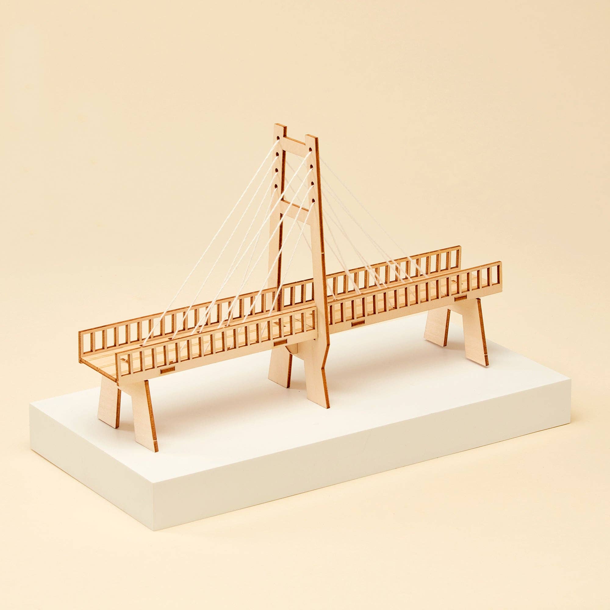 Cable-Stayed Bridge DIY Kit, Educational STEM Toy, Craft Kit