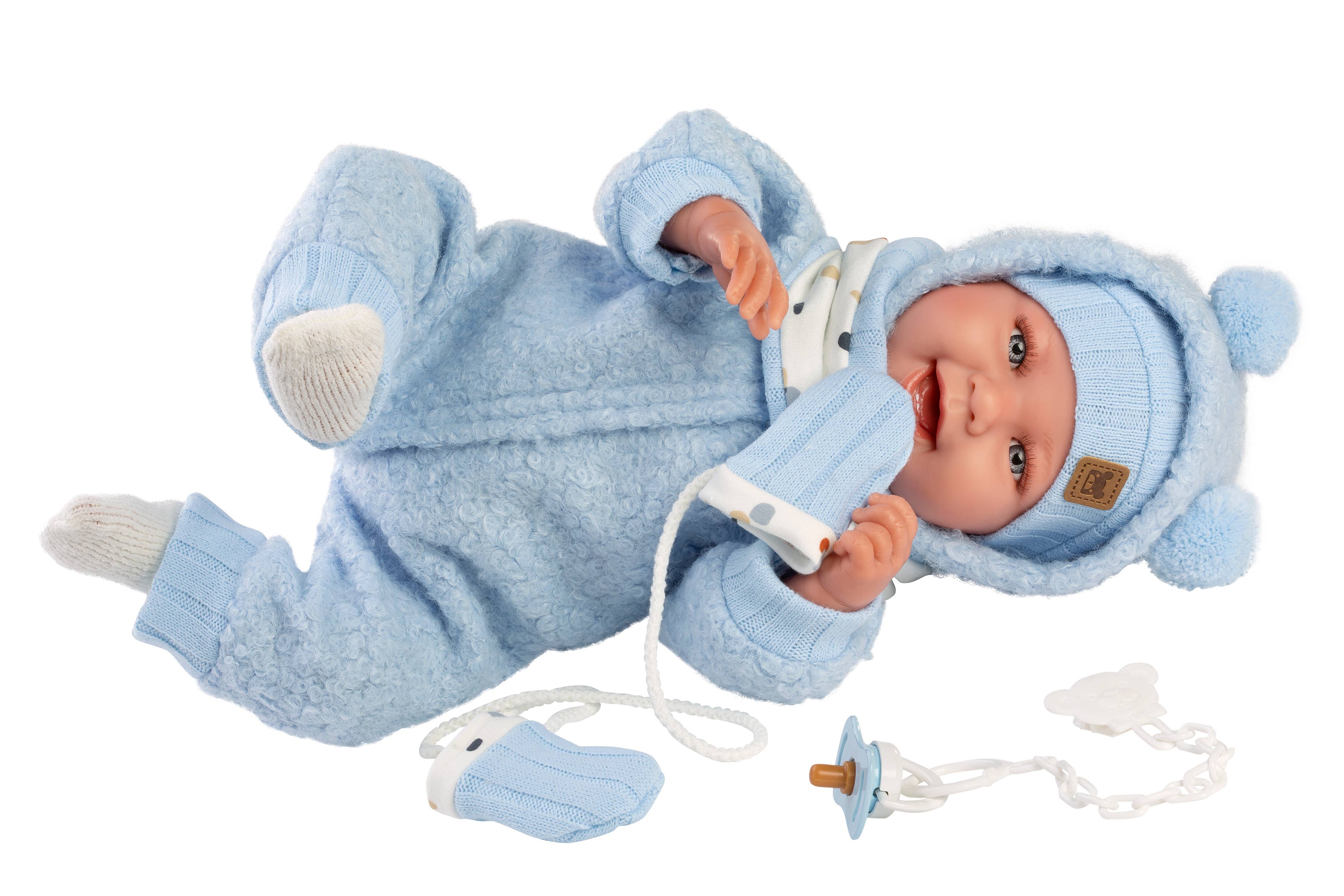 17.3" Soft Body Laughing Newborn Doll Theo