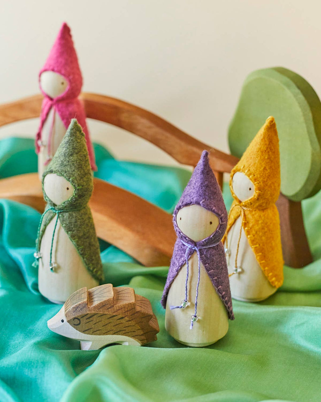 Wooden Gnome Set of 6 - Rainbow