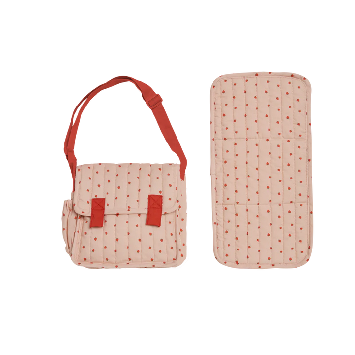 Olli Ella Carrie Convertible Changing Set - Strawberry