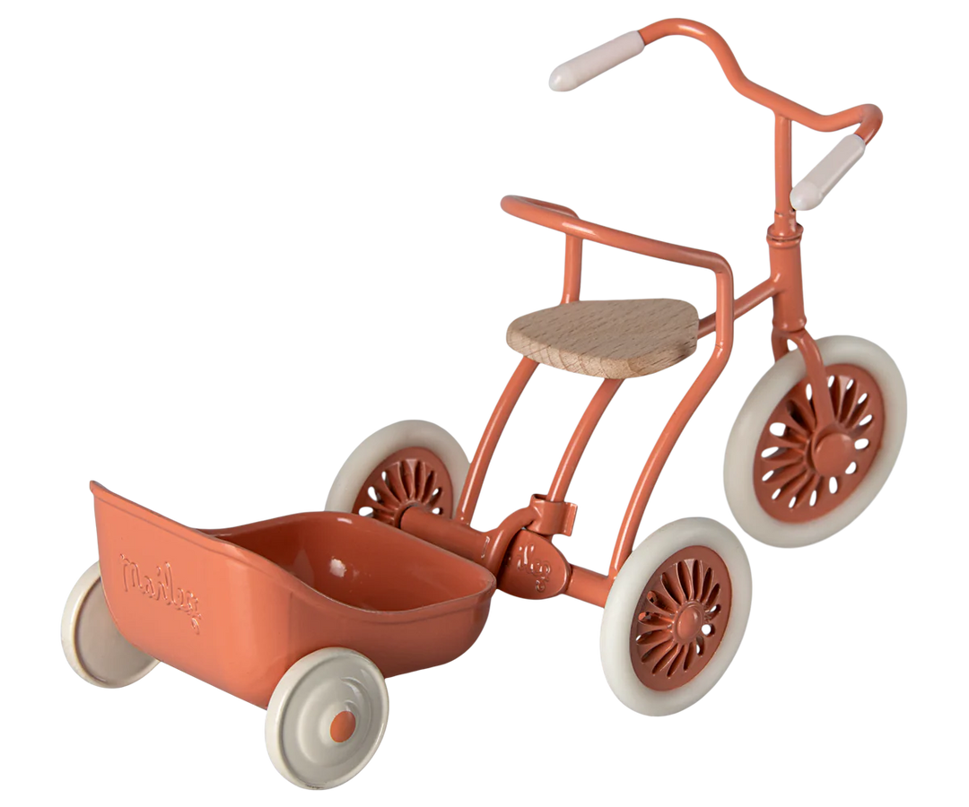 Maileg Mouse Tricycle Hanger (Coral)