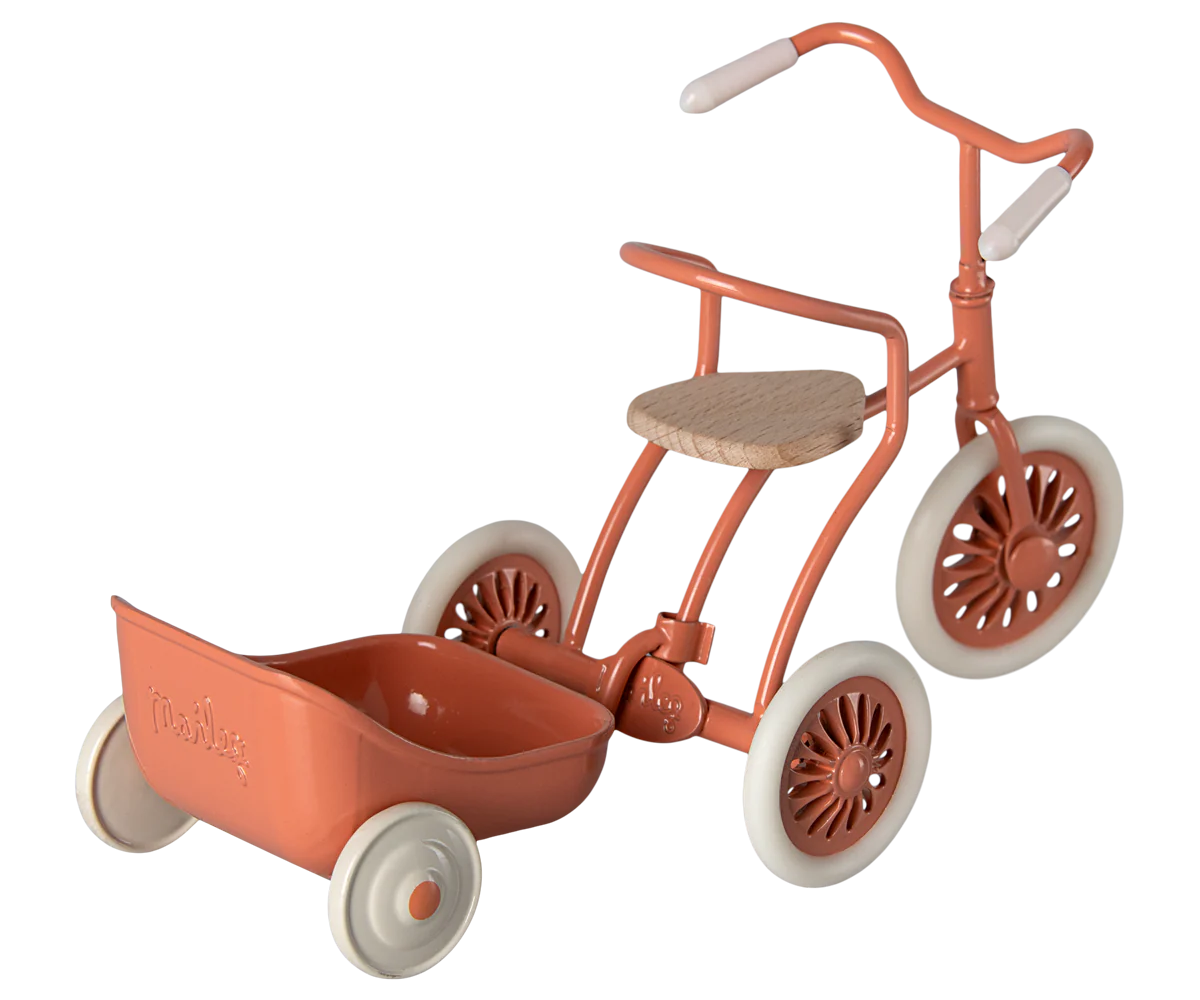 Maileg Mouse Tricycle Hanger (Coral)