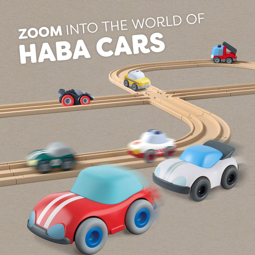 HABA Cars Orange Pace Car with Momentum Motor