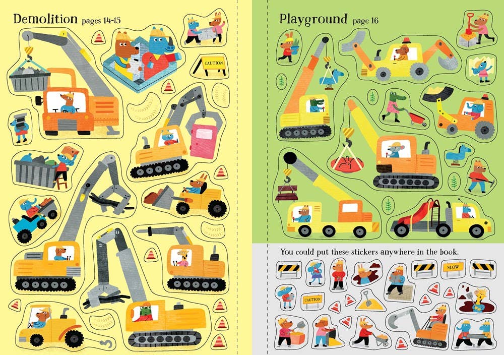 Little First Stickers Diggers And Cranes: Usborne