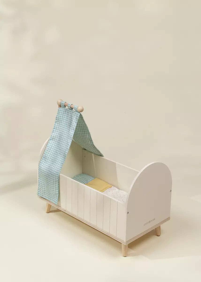 Wooden Crib with Accessories for Dolls