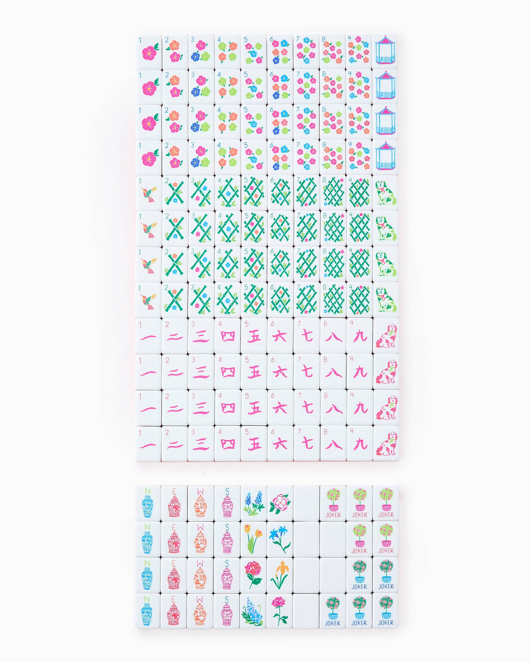 Sunset Mahjong Tiles