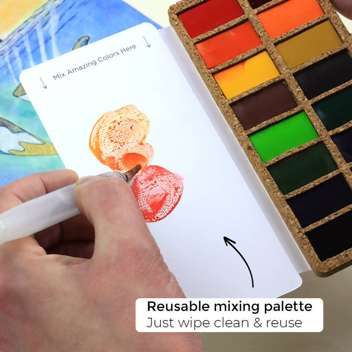 Original Watercolor Pans Set - 16 watercolors
