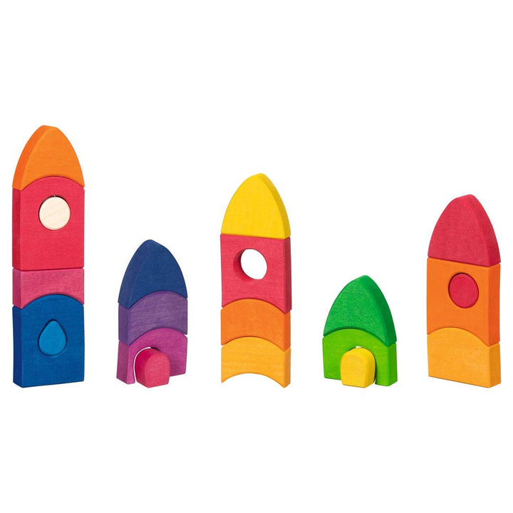 goki evolution Wooden Building Set – Morgana Color Village