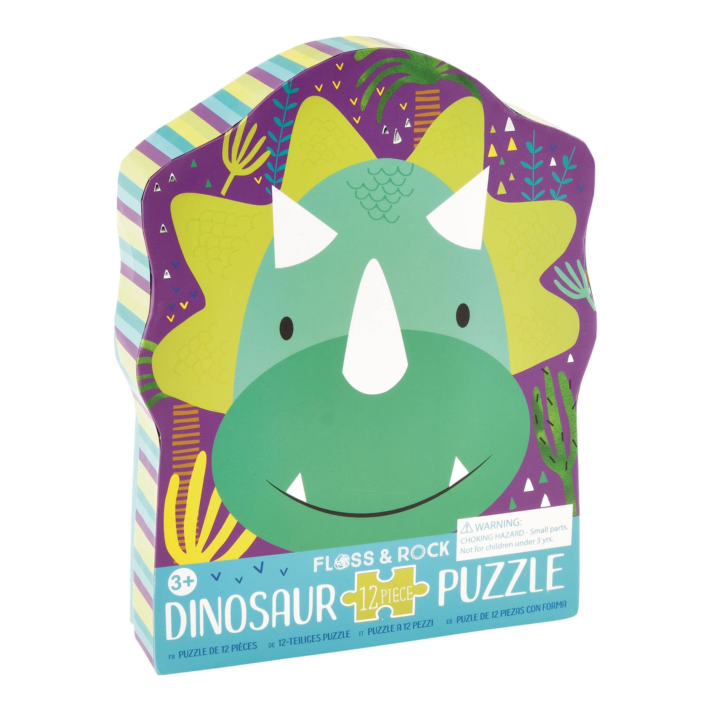 12 Piece Dinosaur Shaped Jigsaw Puzzle