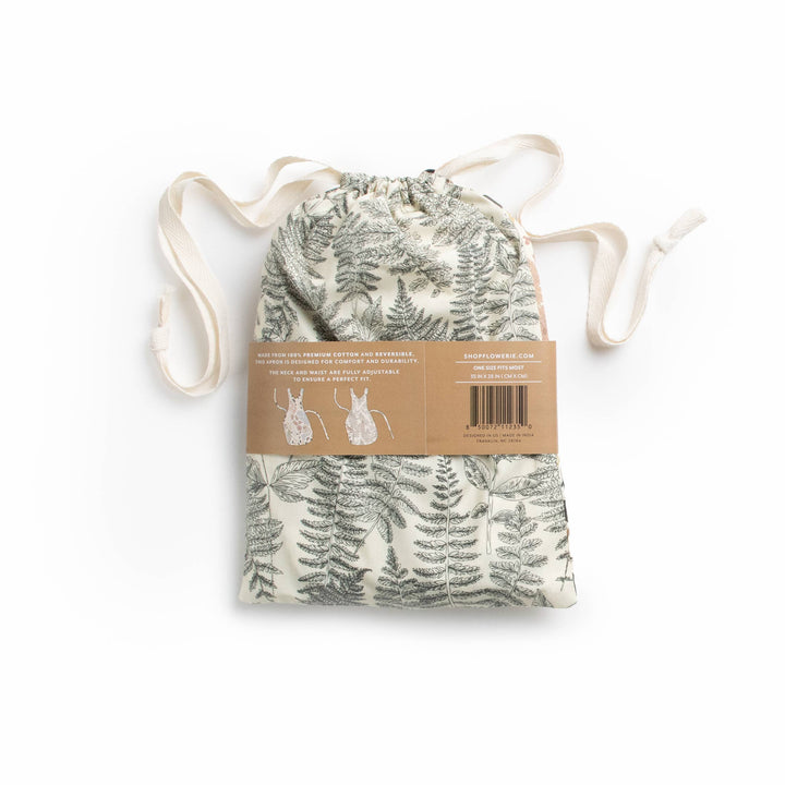 The Bonnie Apron | Reversible Fern &amp; Floral Full Apron