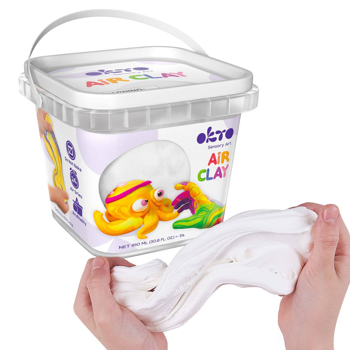 OKTO School Supplies Air Clay – White (30 fl oz)