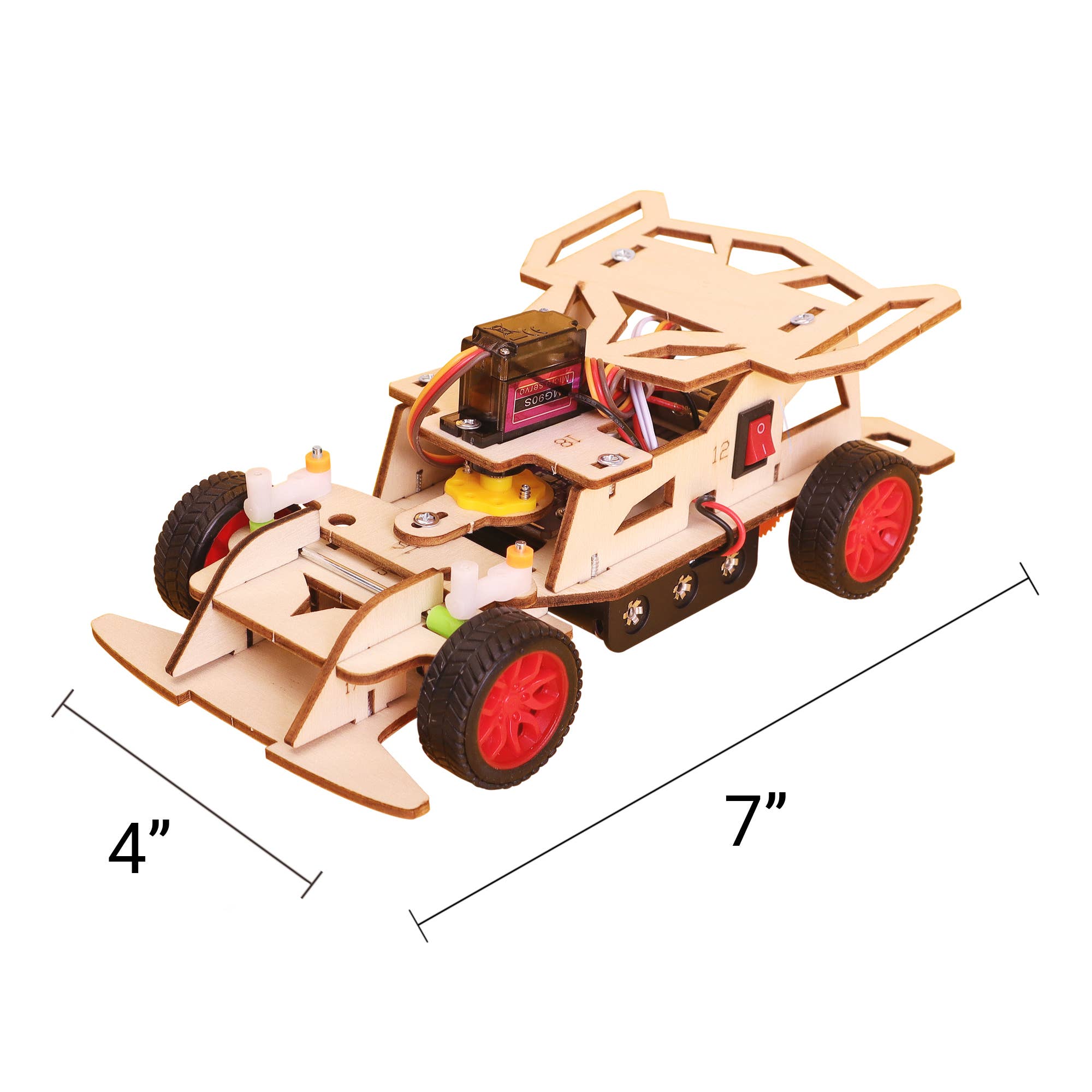 Steering Remote Controlled Car DIY Kit, STEM Toy