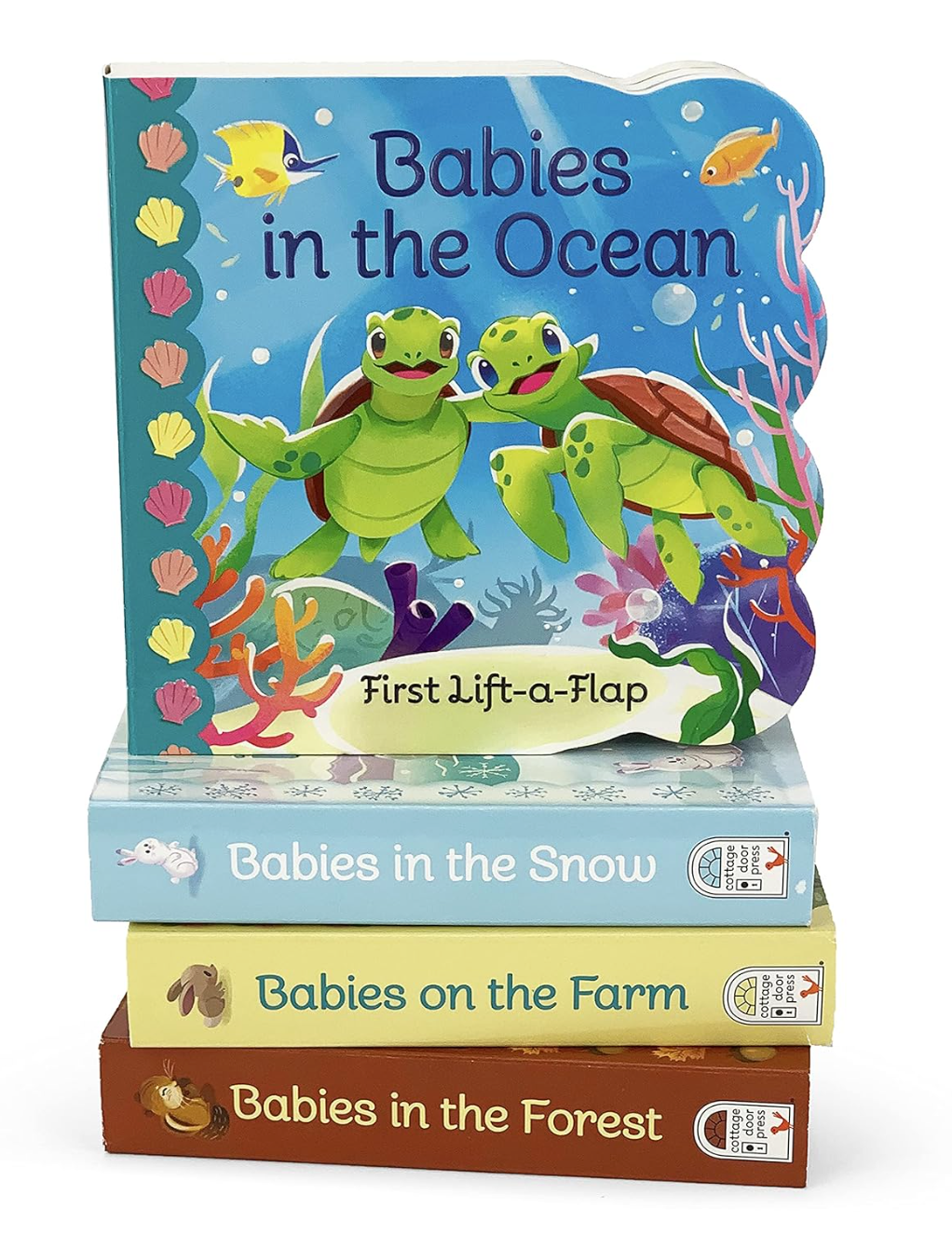 Animal Babies Lift-a-Flap 4-Book Gift Set