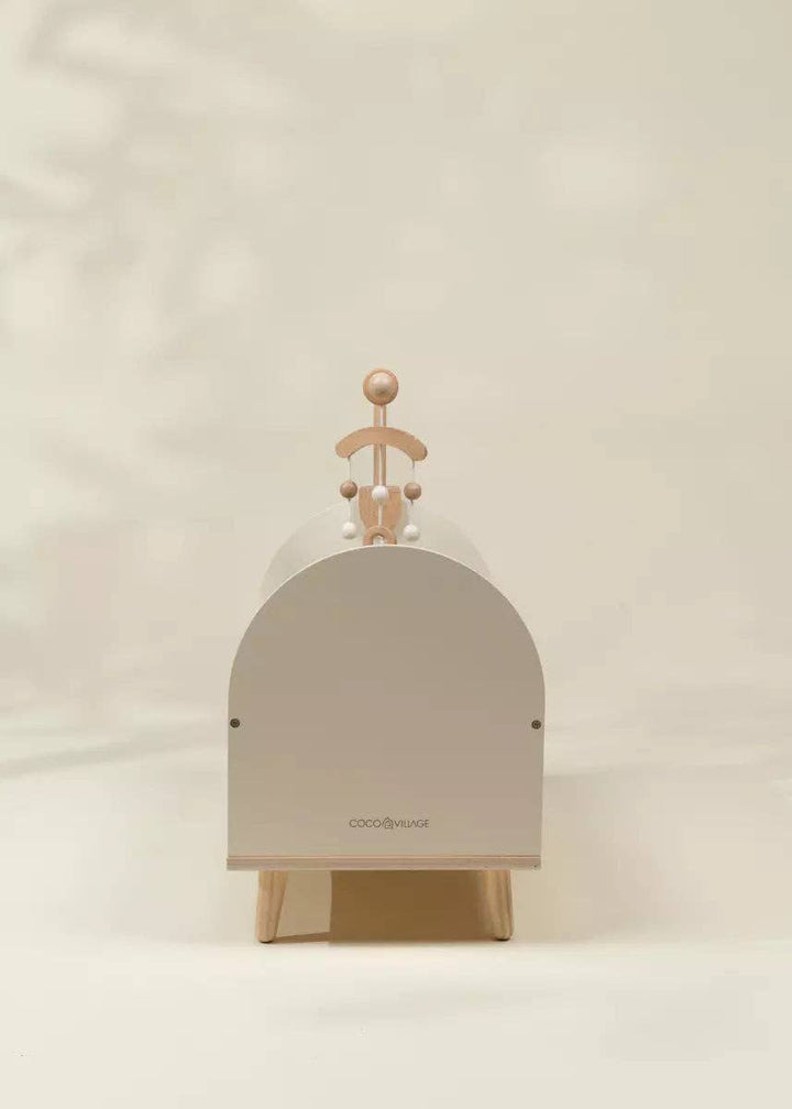 Wooden Crib with Accessories for Dolls