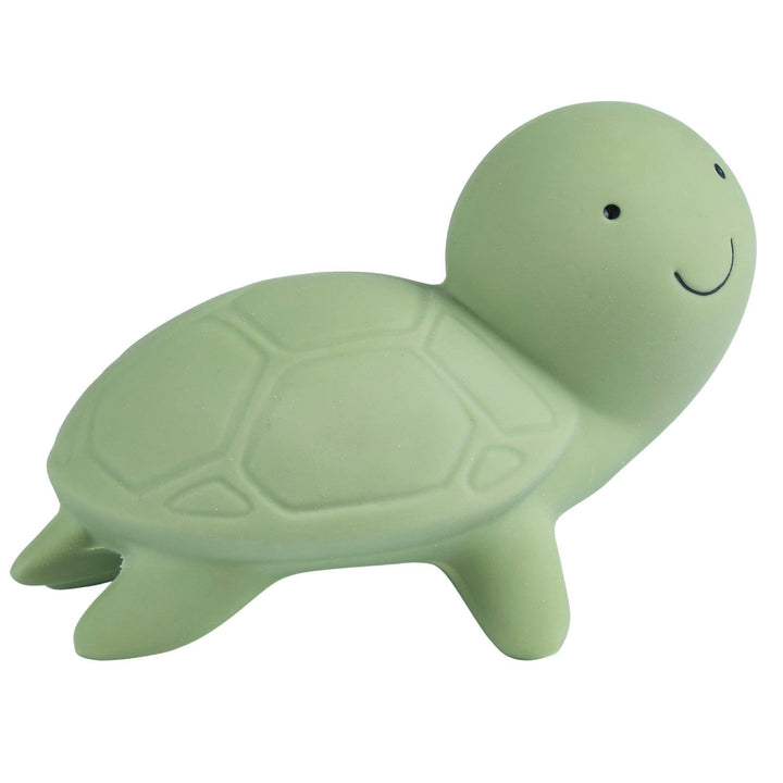 Turtle Natural Organic Rubber Teether, Rattle &amp; Bath Toy