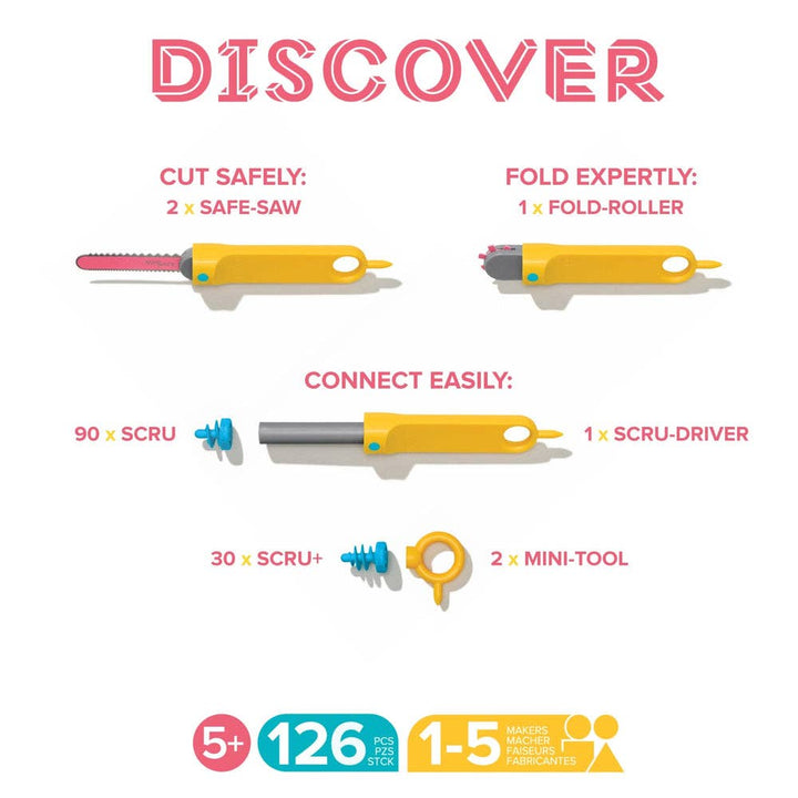 Discover Makedo Cardboard Construction Kit